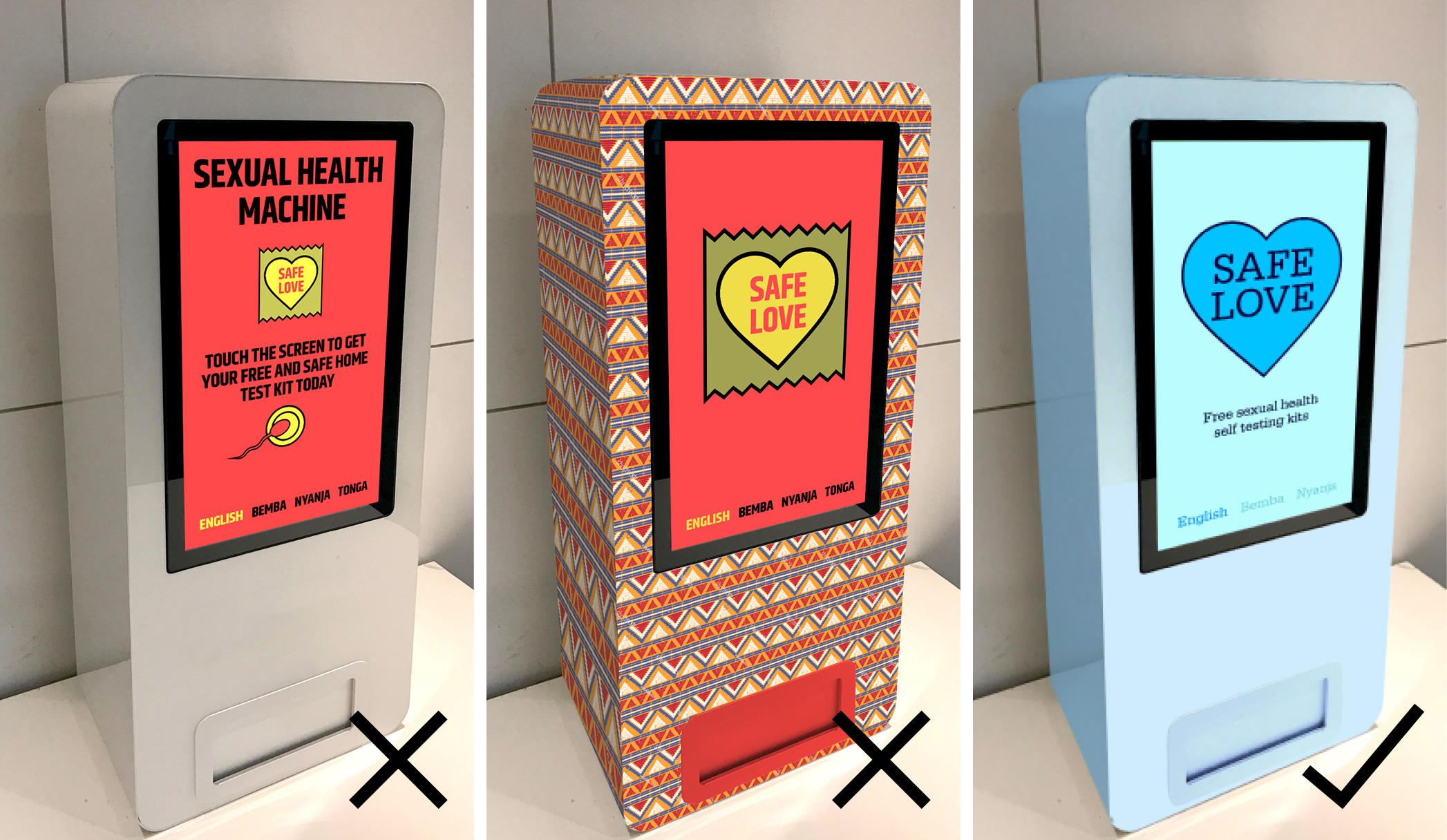 Design Science HIV self testing vending machine kit for young people