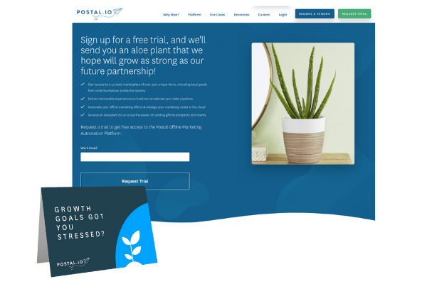 Repurposed aloe plant campaign