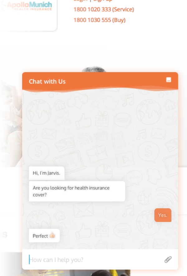 Verloop chat screen design