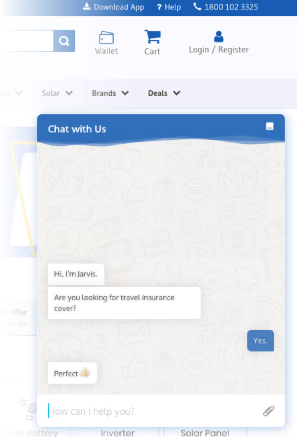 Verloop chat screen design