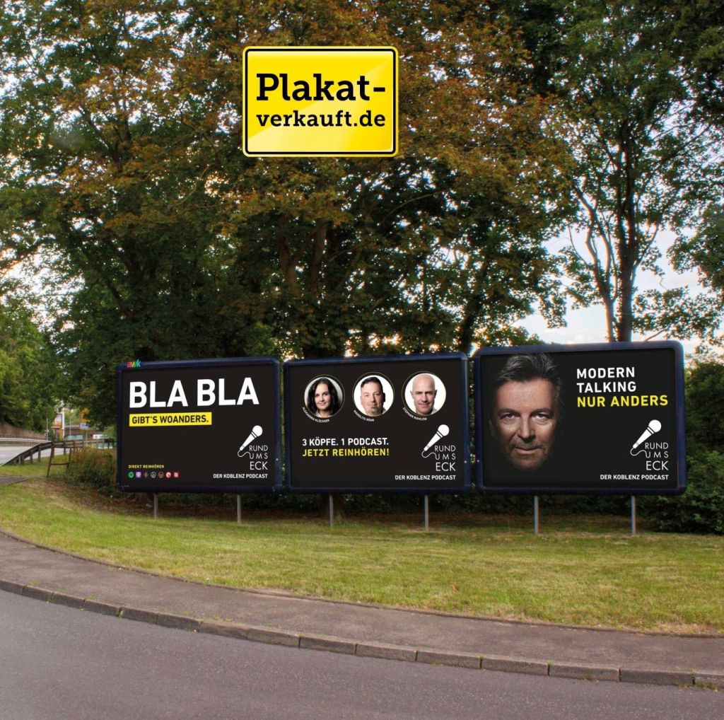 Die drei Stufen der Plakat-Kampagne auf einen Blick.