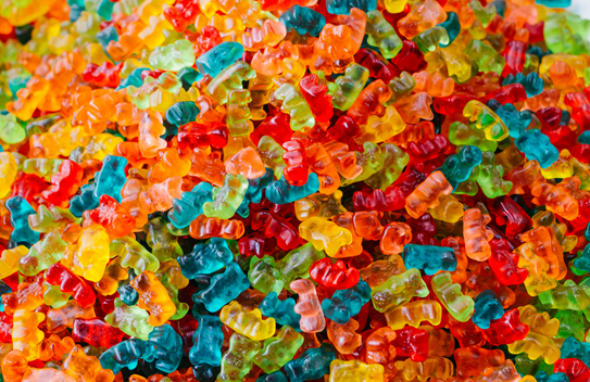 large pile of gummy bears
