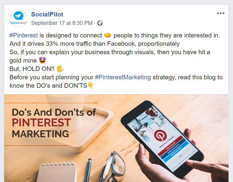 Add Call to Action (CTA) to engage the followers