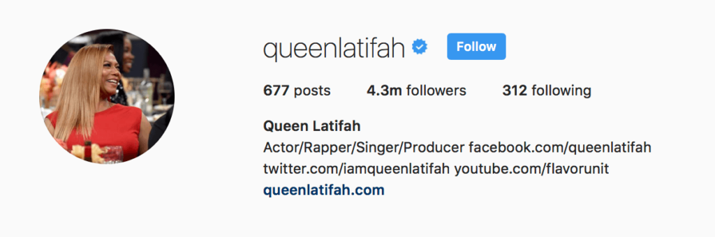 Instagram bio