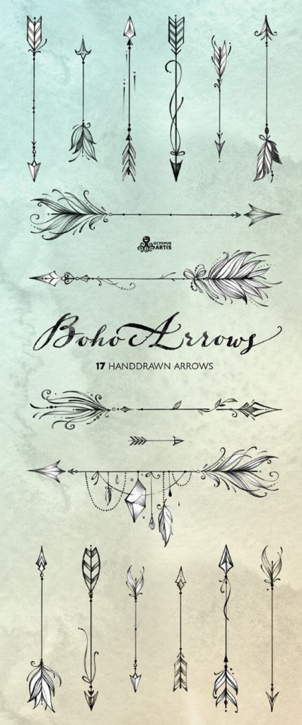 Arrows in geometric shapes