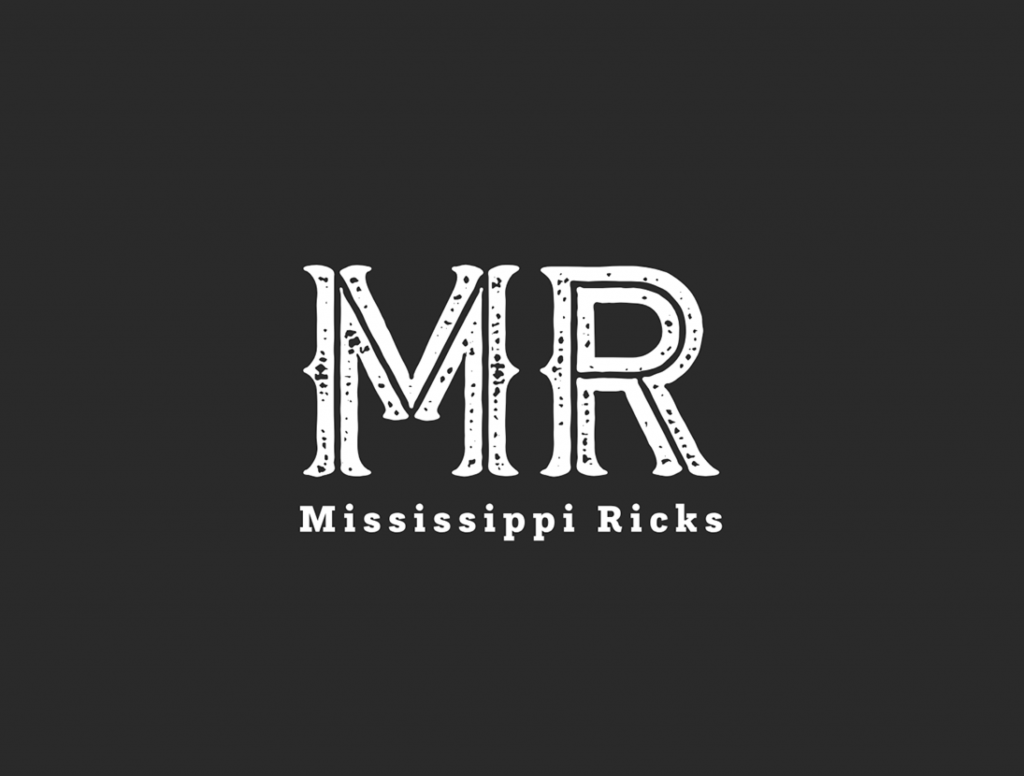 Mississippi ricks monogram logo