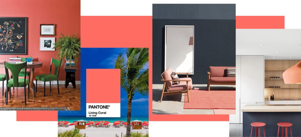 Coral pink color trend