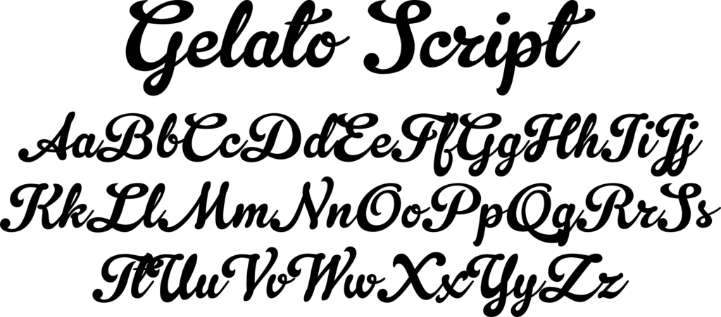 Gelato Script Cursive font
