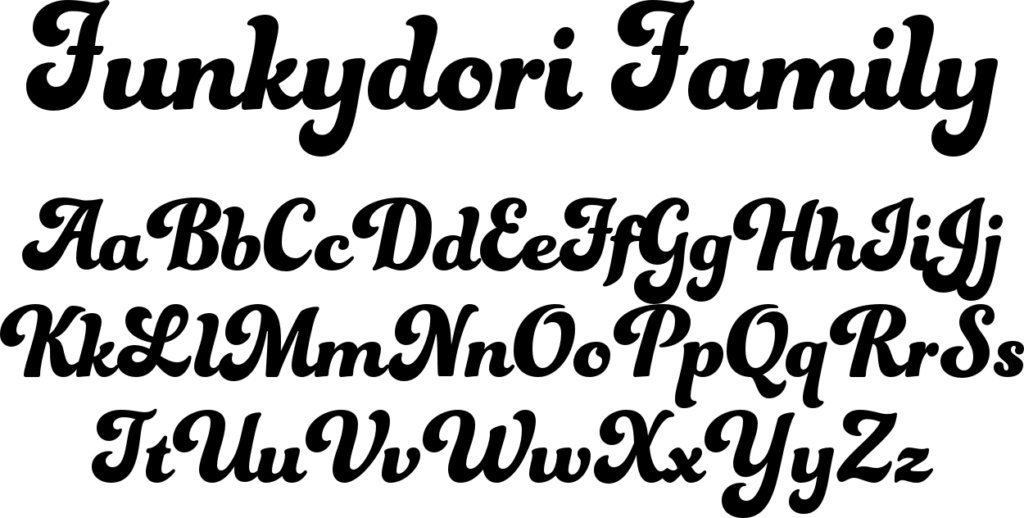 Funkydori Cursive font