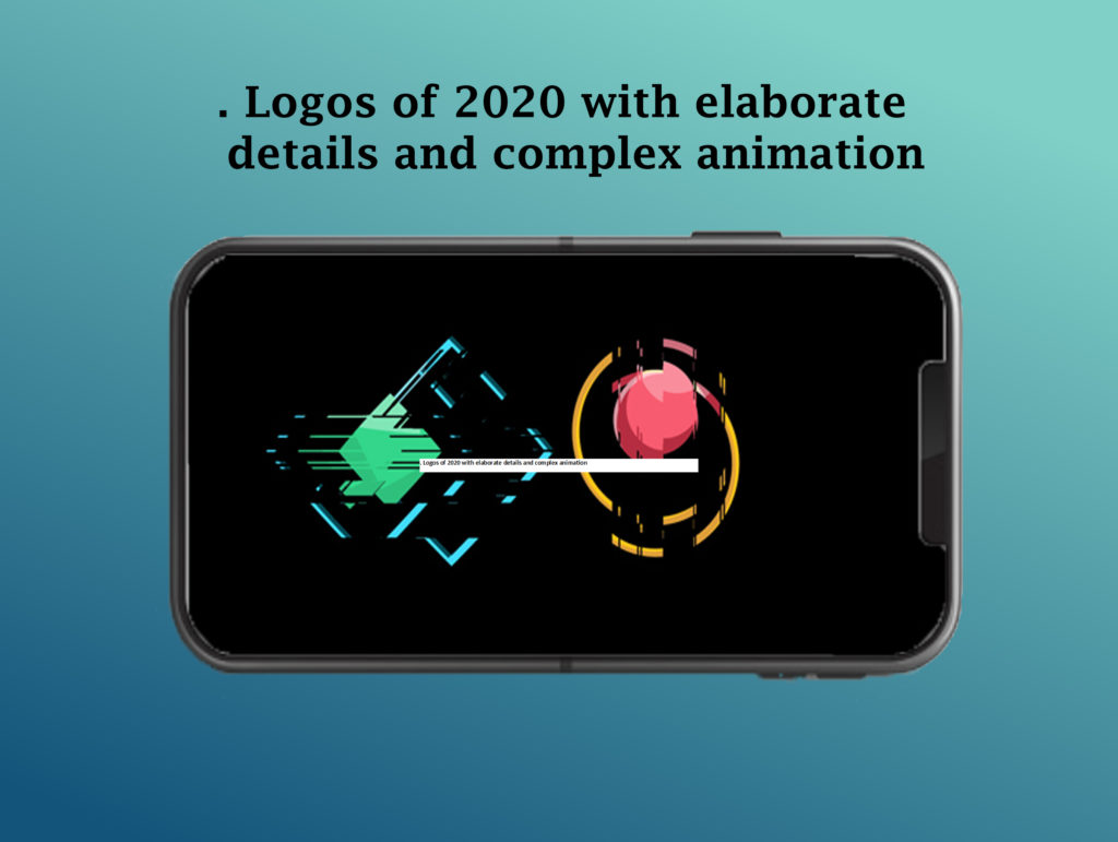 Logos of 2020 with elaborate details and complex animation