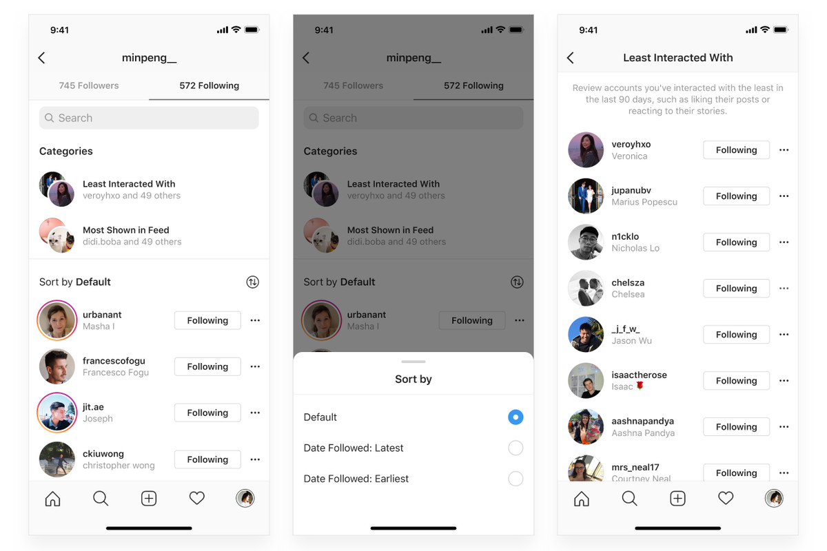 Instagram now lets you see which accounts you interact with the most and least - The Verge