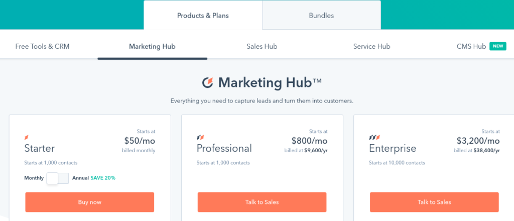 hubspot pricing