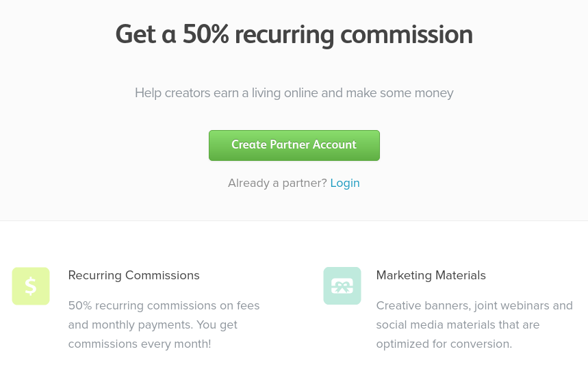 get 50% recurring commission from payhip