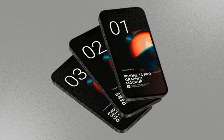 flying-triple-iphone-mockup-template