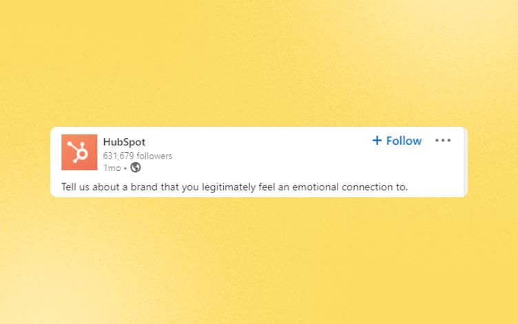 Hubspot social media example