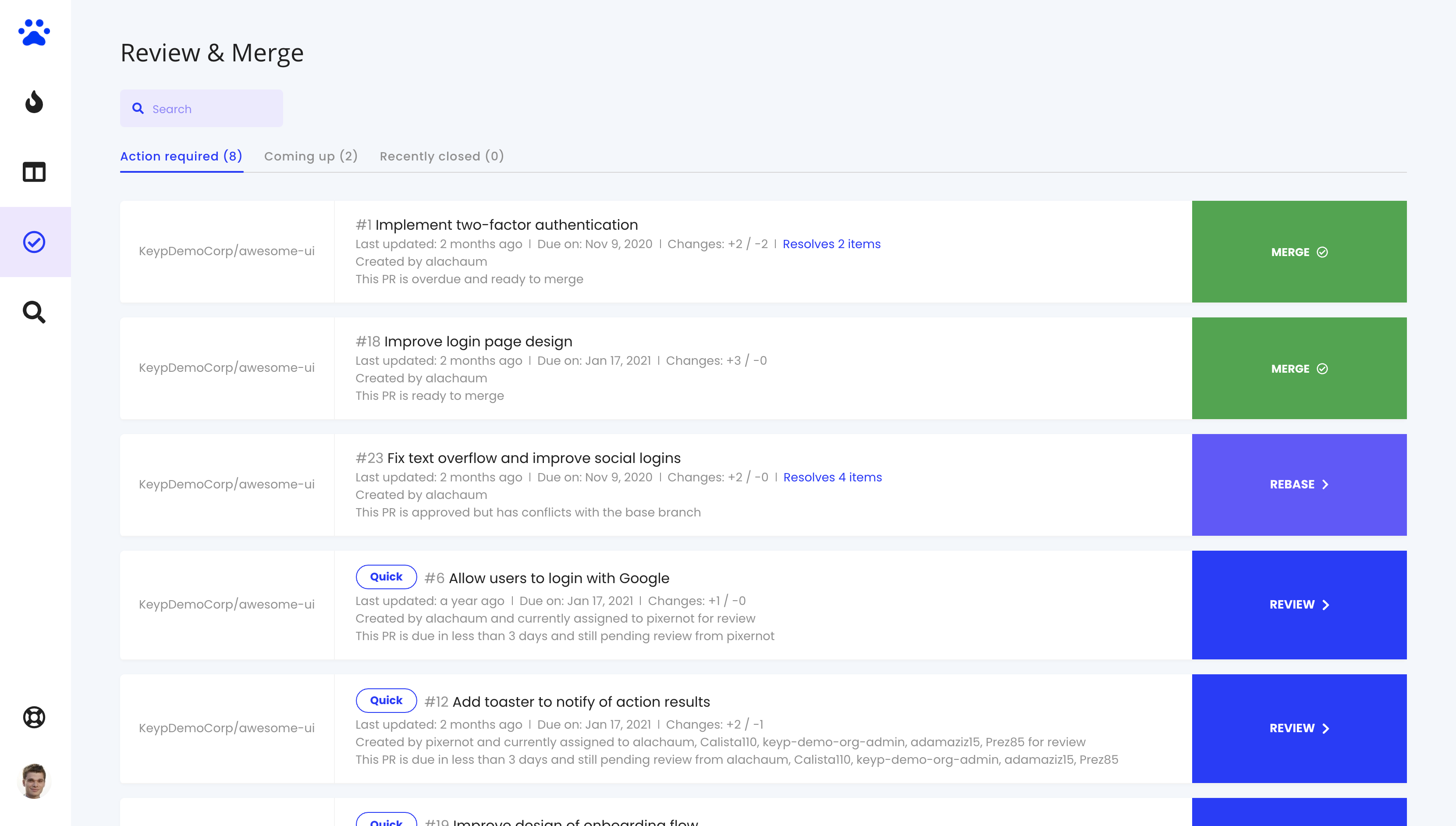 Remote Action Feature - Keypup 1.0