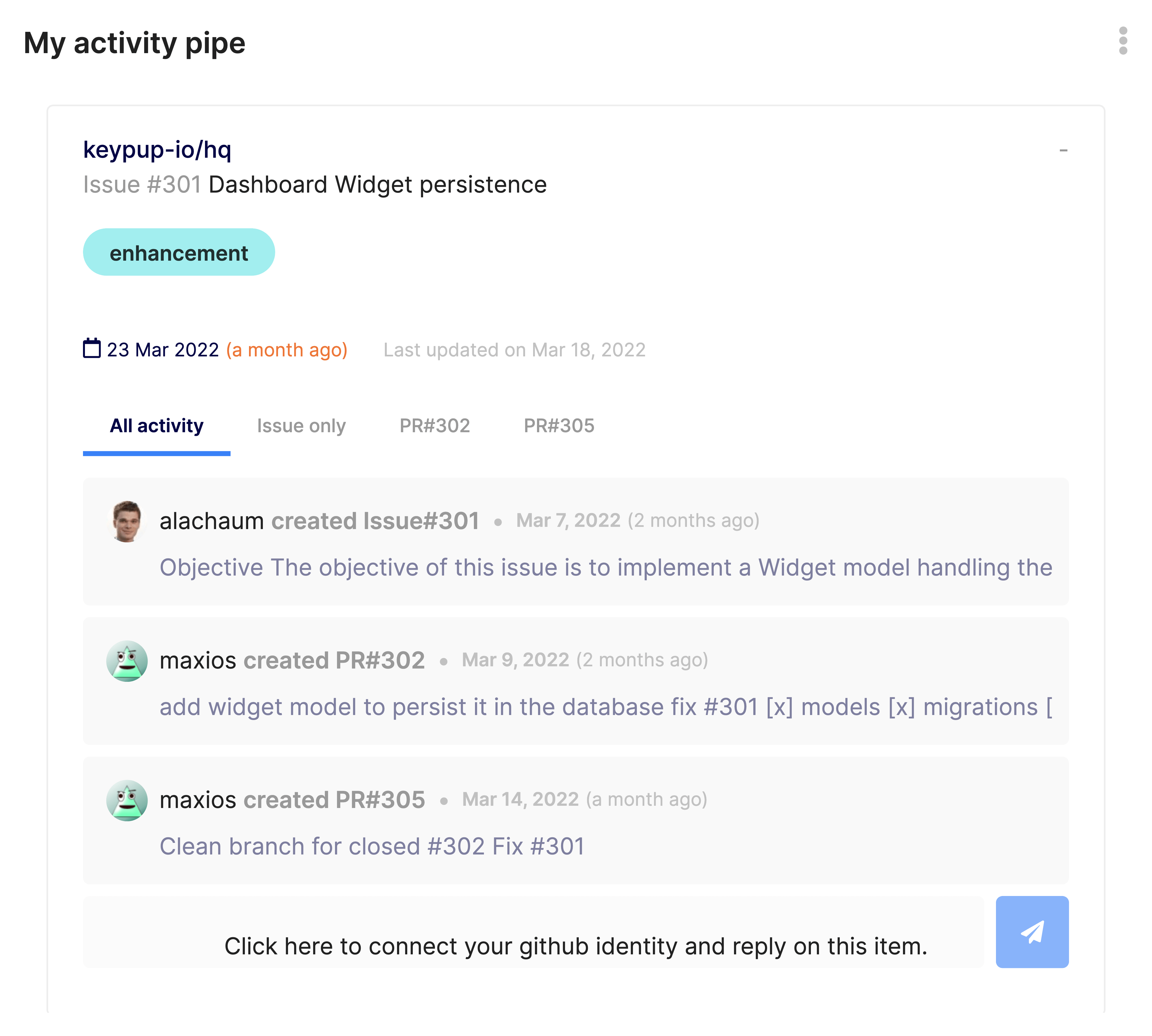 Activity Pipe