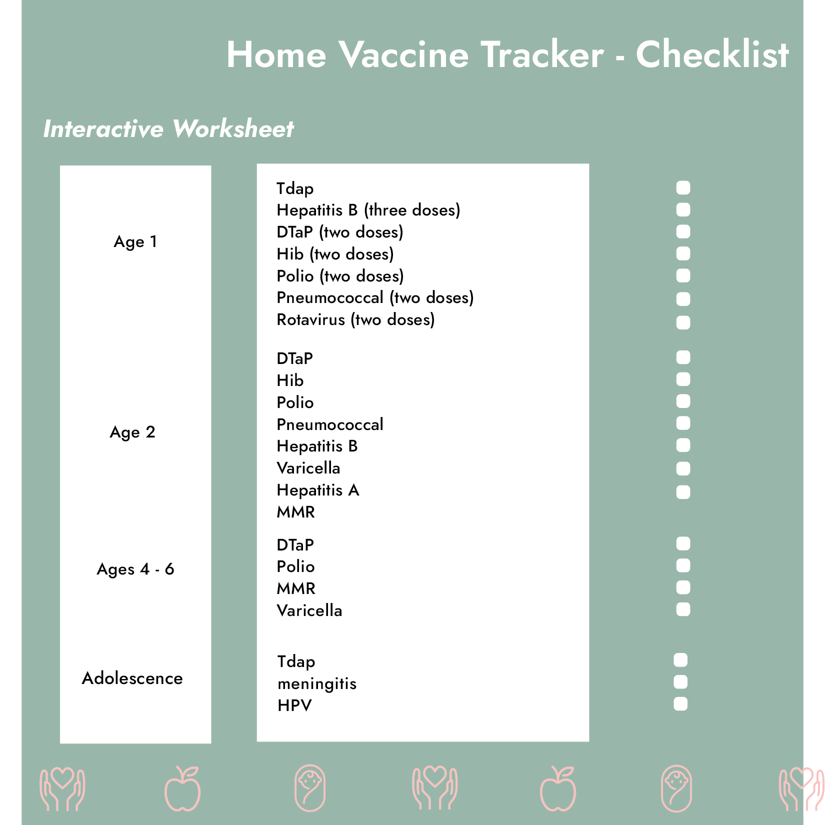 SimpliFed Blog Vaccination Worksheet
