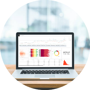 Easily share your custom analytics with our easy to use dashboards