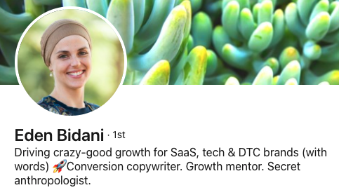 Eden Bidani's LinkedIn profile