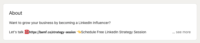 Houston Golden's LinkedIn About section