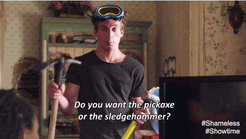 GIF of man going to war