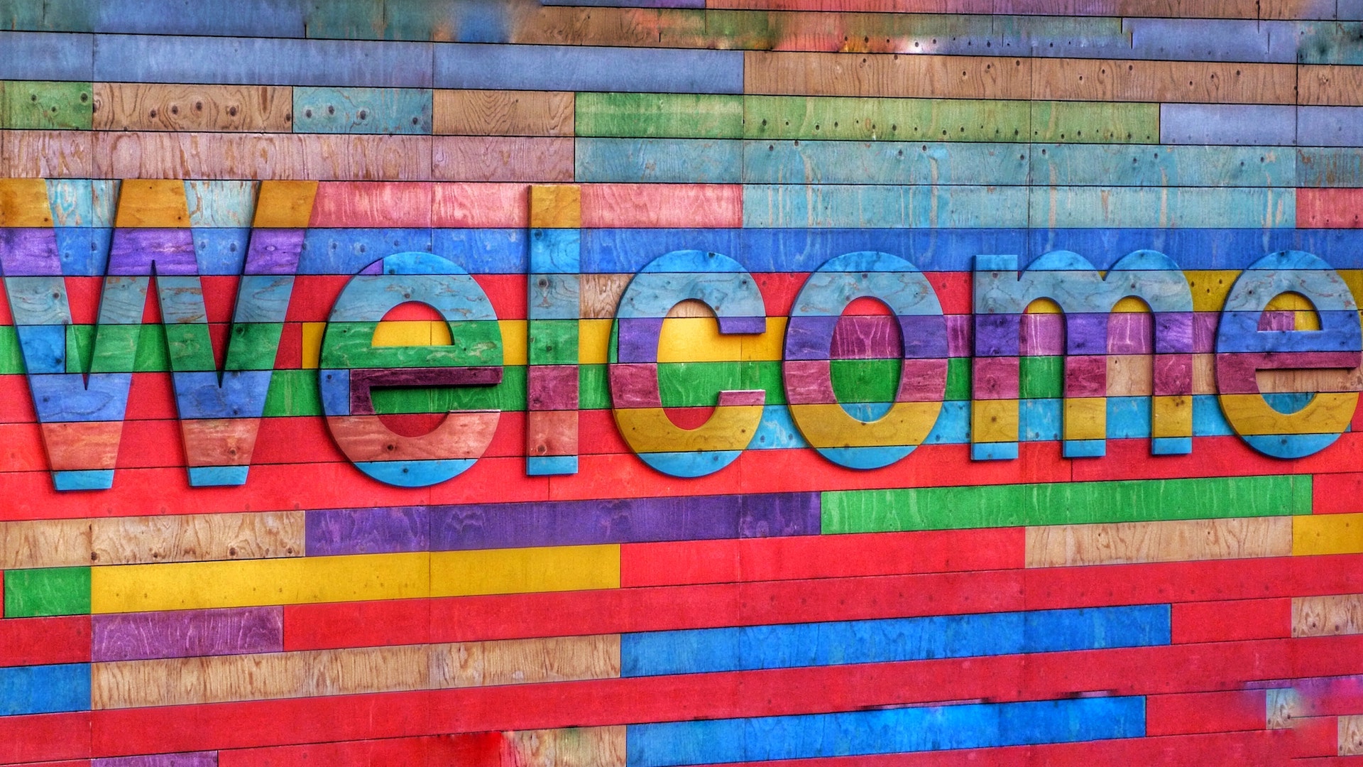 Neon Welcome Sign