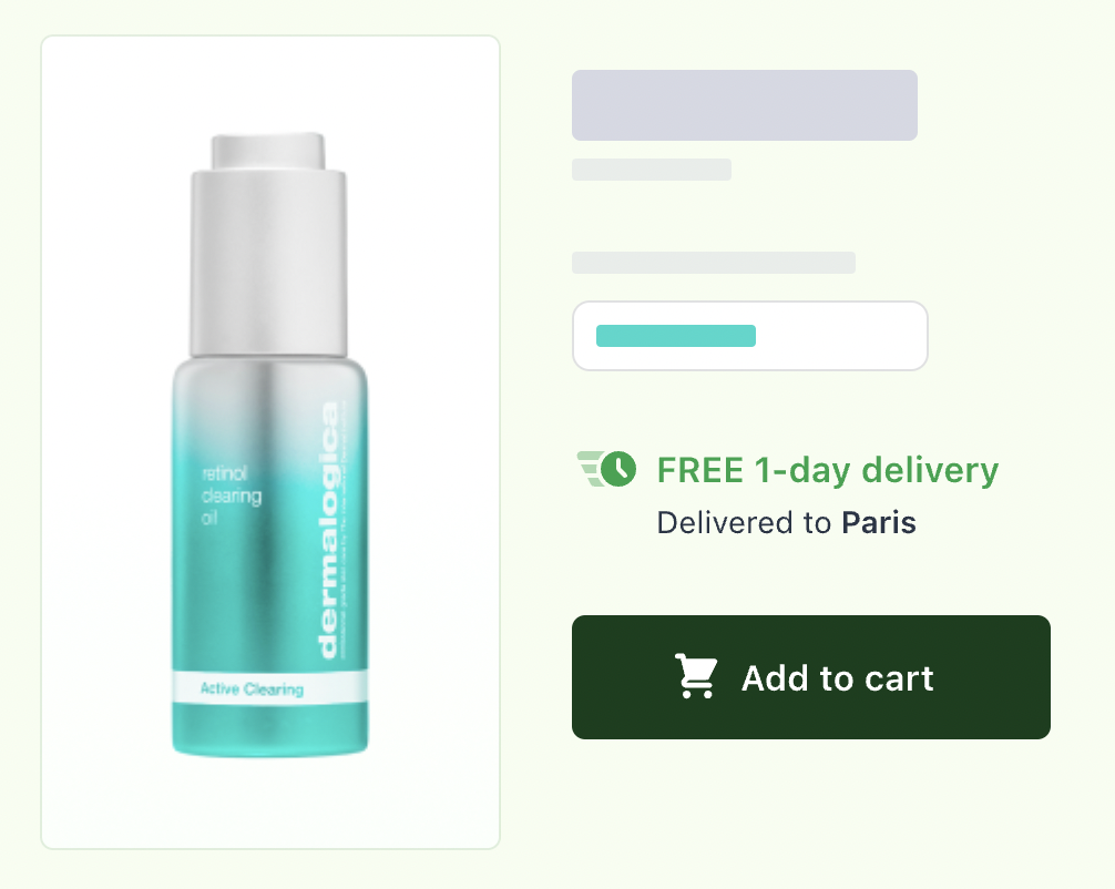 Exemple d'ETA lors d'une commande afin d'améliorer son taux de rétention