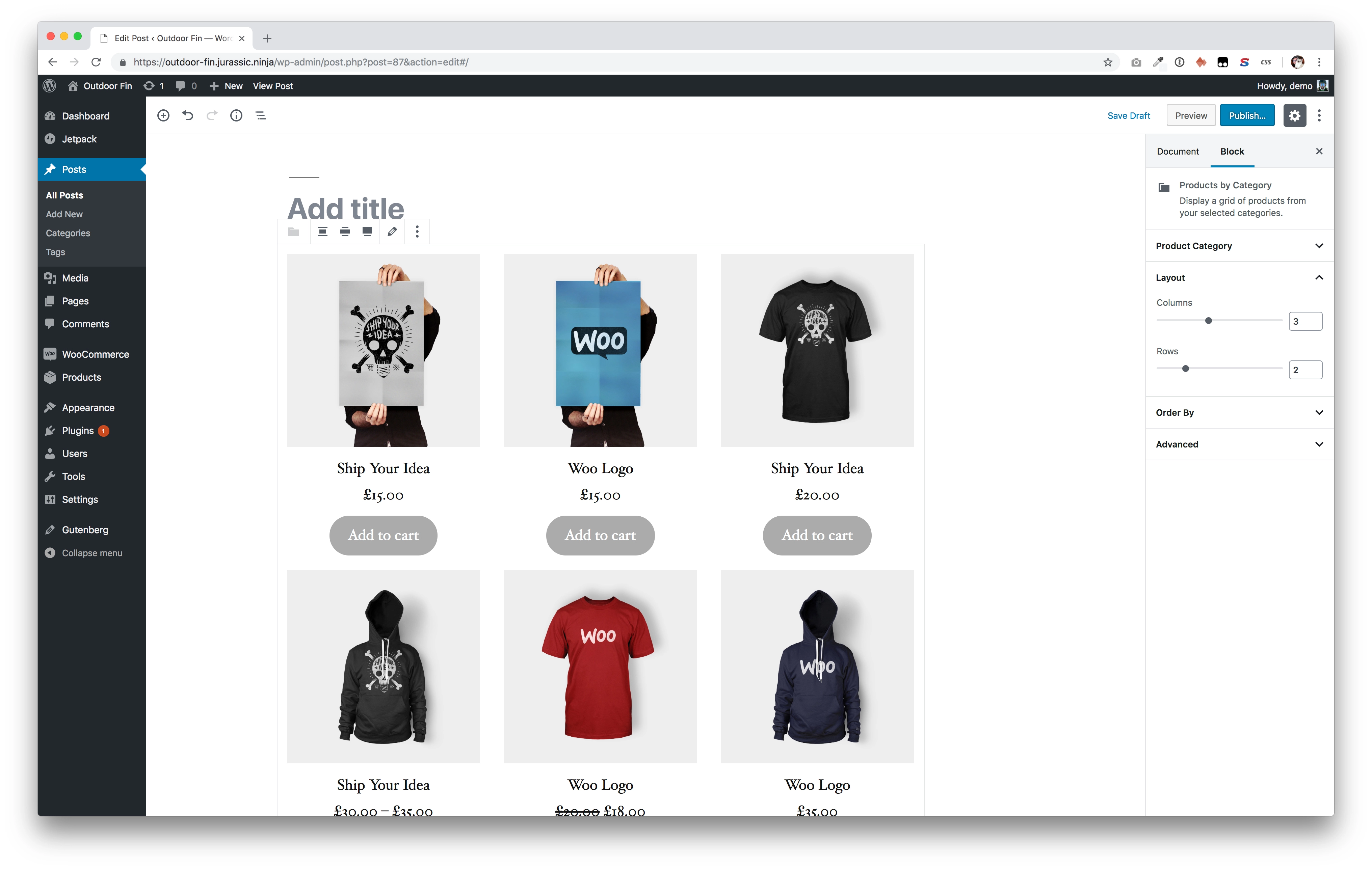 Ajouter des articles avec WooCommerce