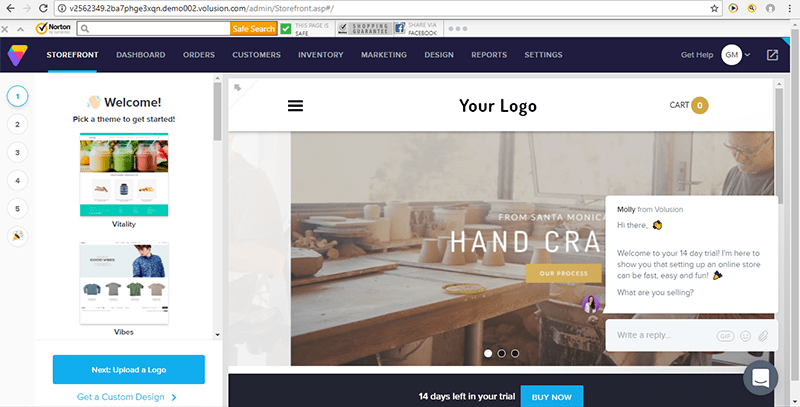 Construction d'un site e-commerce avec Volusion