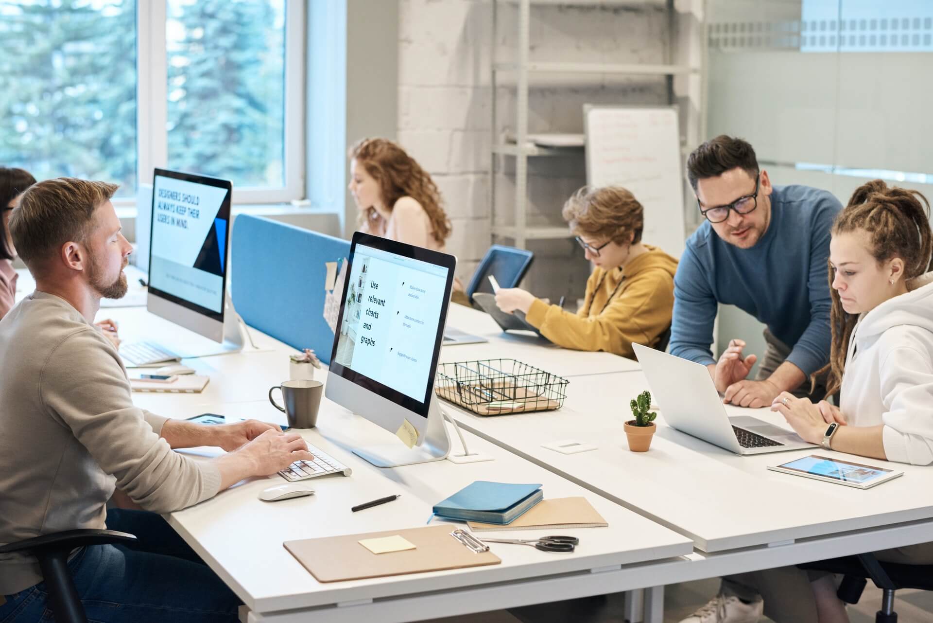 Team work in office