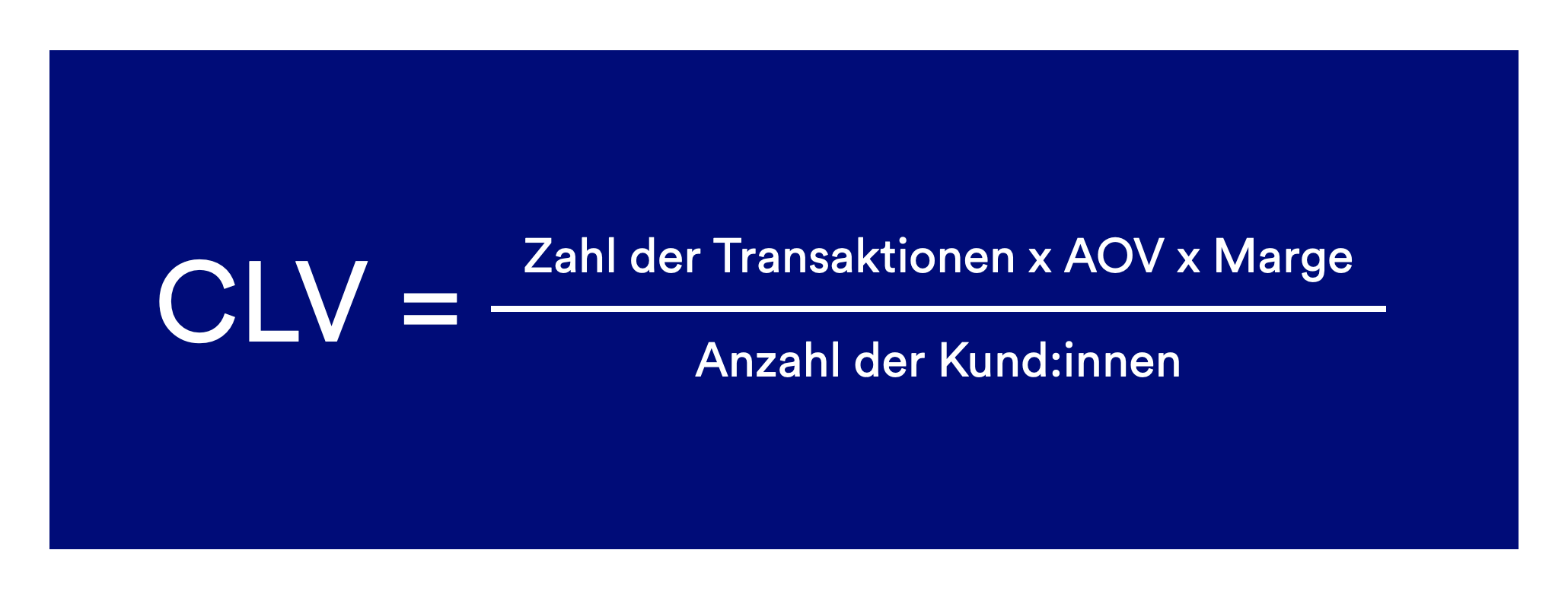 Customer Lifetime Value Formel für E-Commerce Businesses