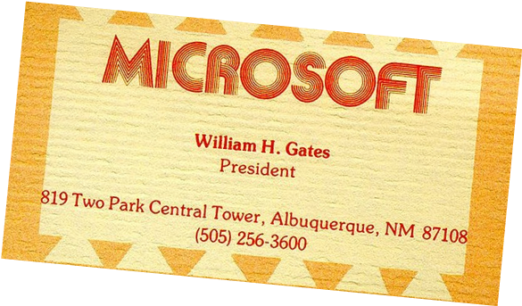 bill's business card