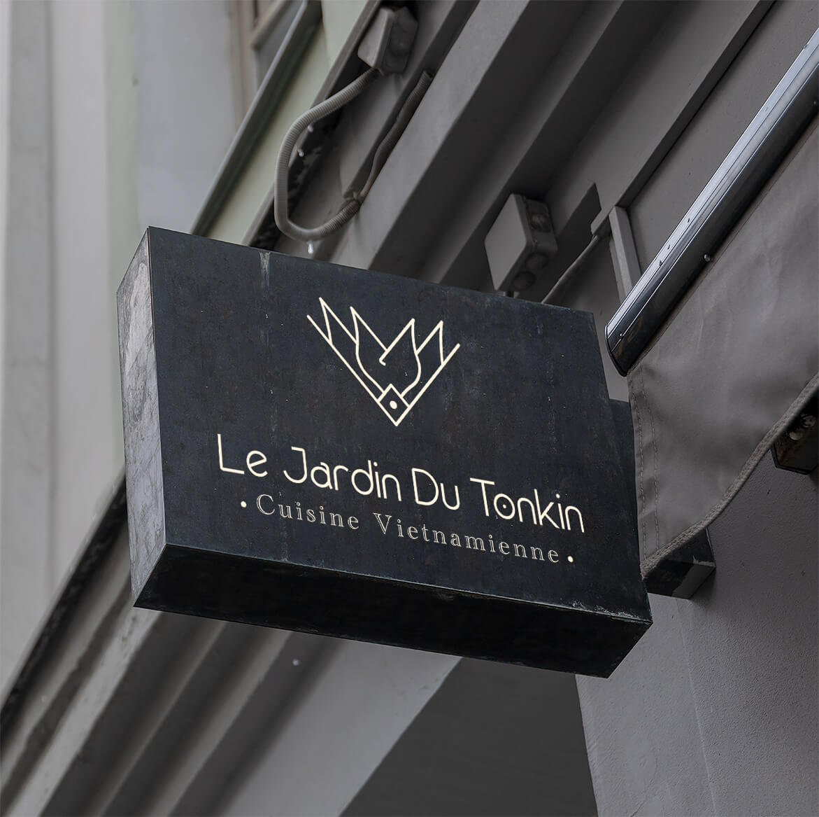 enseigne jardin de tokin identite visuelle presentation
