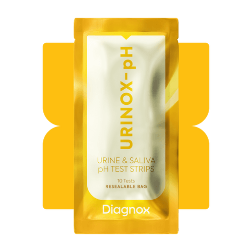 Urine and Saliva pH Test Strips Diagnox