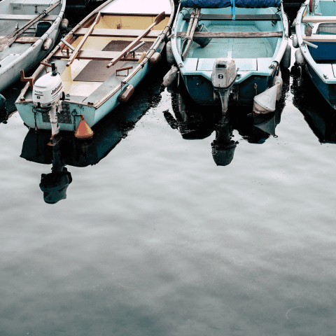 small boats in a harbour