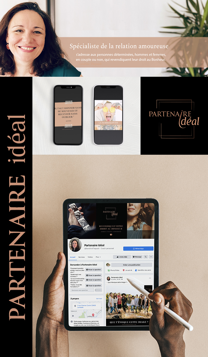 Identité visuelle pour Partenaire Idéal - création ©LeBlenderDesign