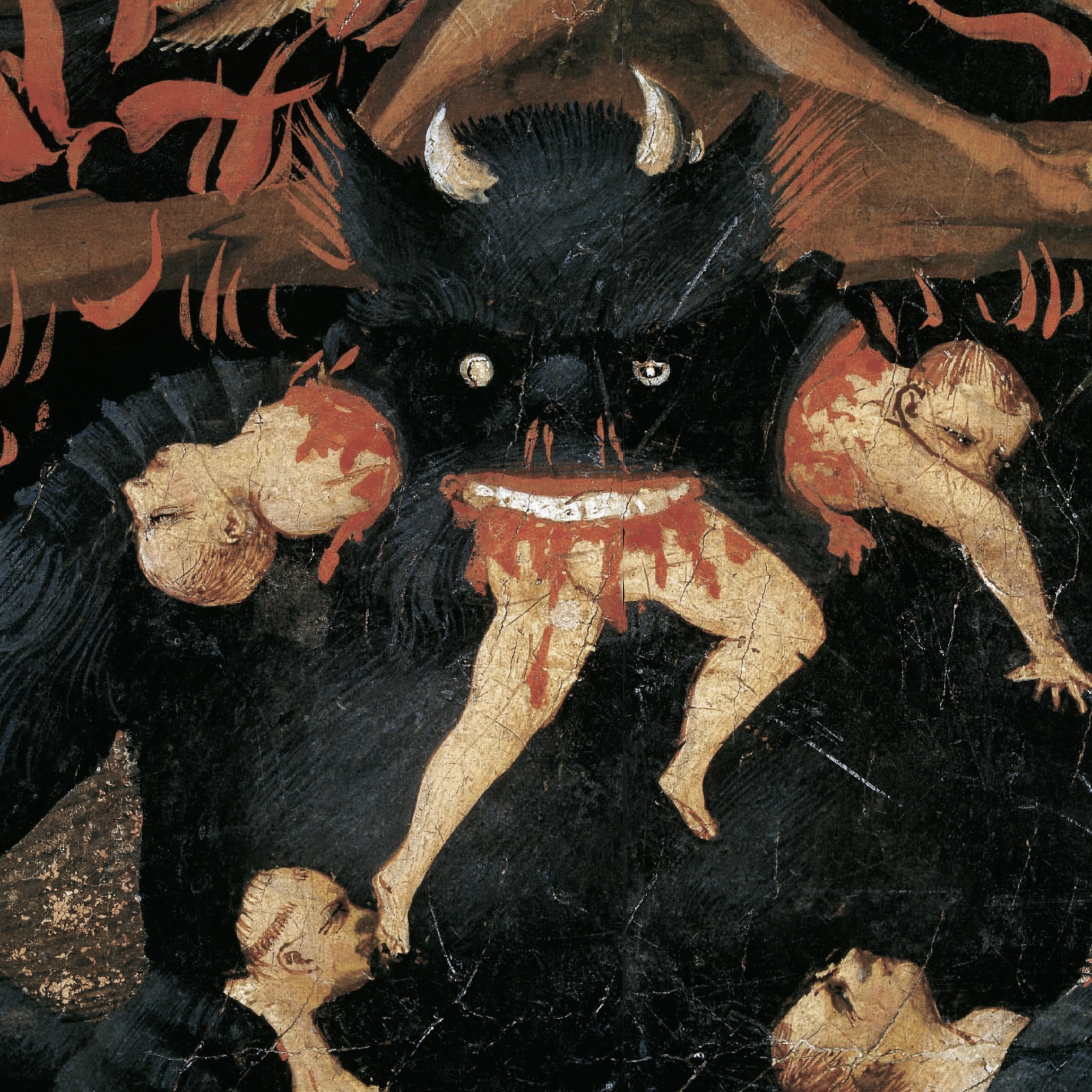 Satan’s representation from a detail of Fra Angelico’s ‘The Last Judgement’, 1432-1435 (Museo di San Marco, Florence, Italy).