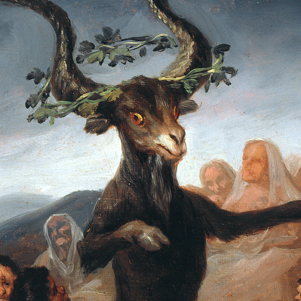 Detail of Francisco de Goya’s oil on canvas ‘The Witches’ Sabbath’, 1798 (Museo Lázaro Galdiano, Madrid).