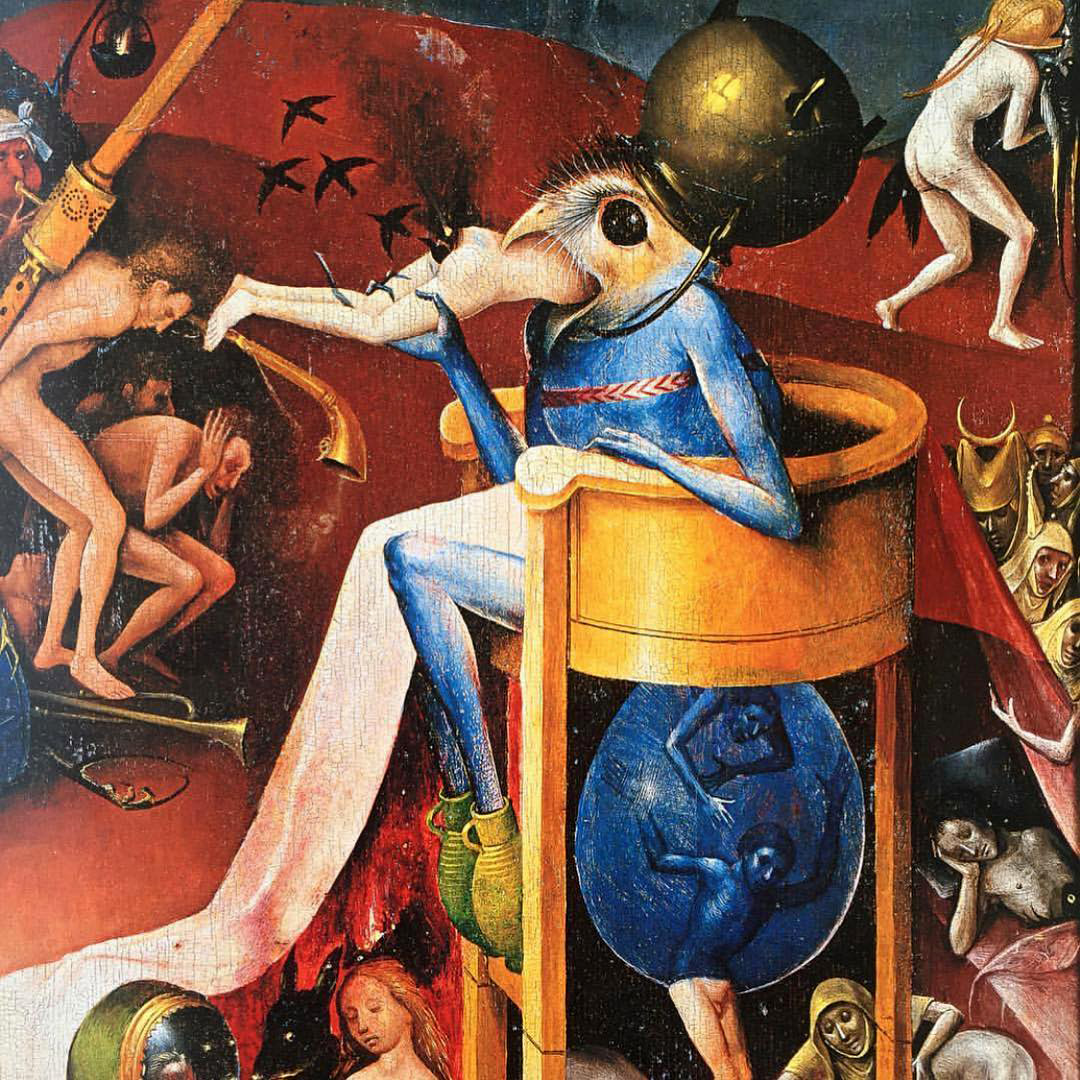 Prince of Hell. A detail of the Hieronymus Bosch’s triptych ‘The Garden of Earthly Delights’, 1490-1510 (Museo del Prado, Madrid)