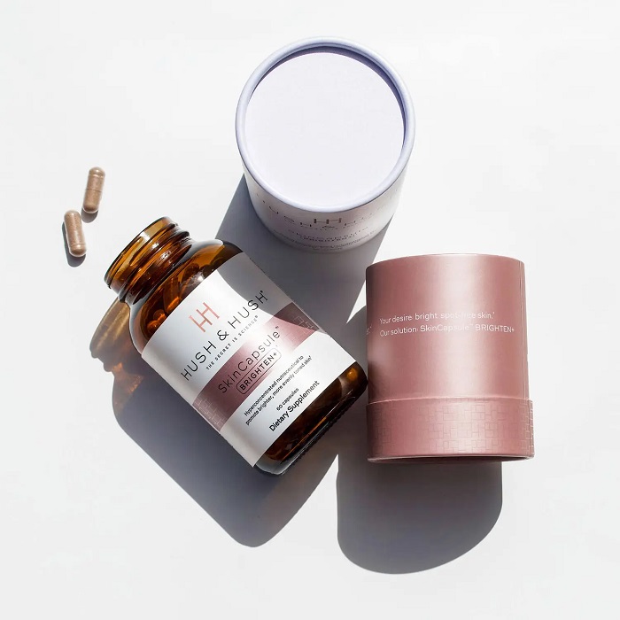 Viên uống mờ nám trắng da Hush & Hush Skincapsule Brighten+ hộp 60 viên