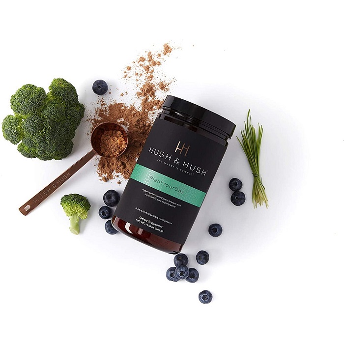 Bột dinh dưỡng thuần chay Vitamin Hush & Hush Plant Your Day an toàn cho sức khỏe nhờ thành phần thuần chay, dựa trên cơ sở khoa học