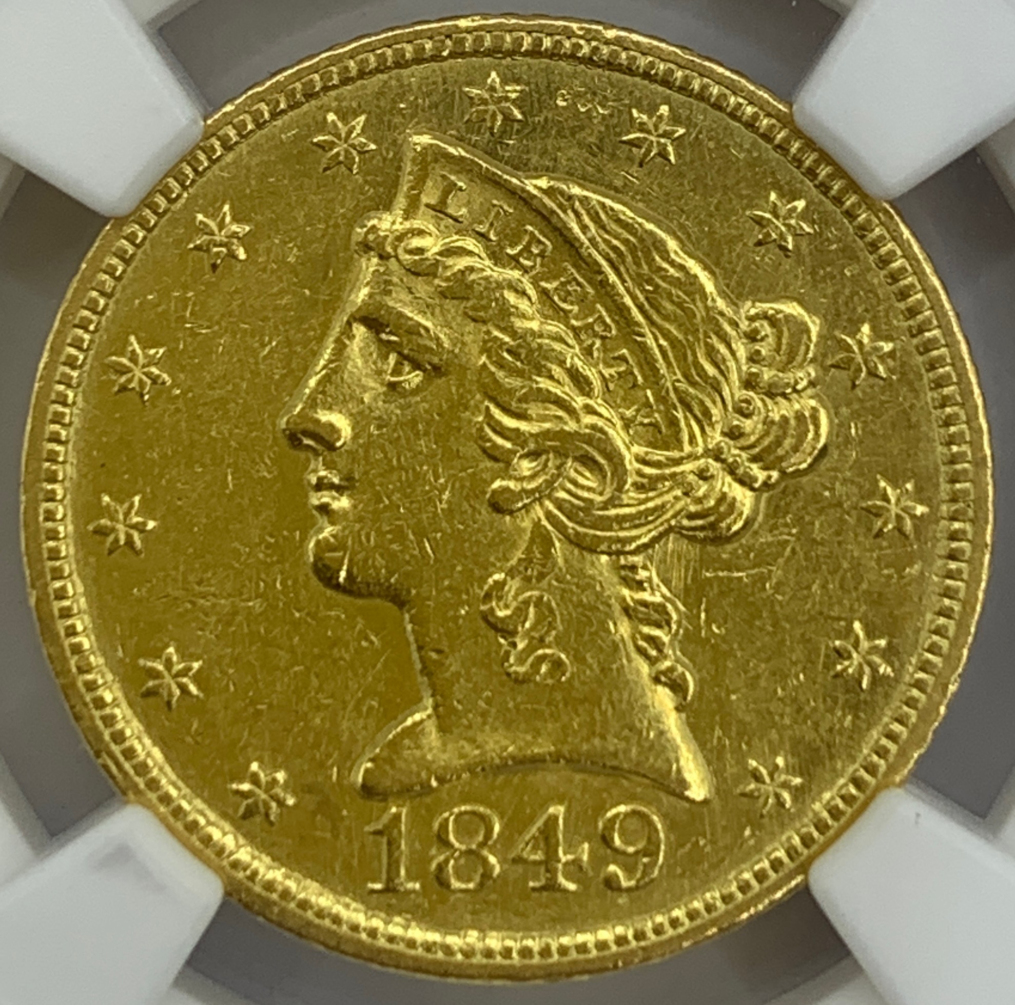 1849-C $5 Liberty NGC MS60