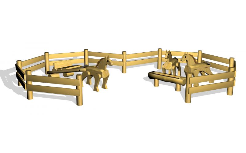 Wooden Horse Stable Playset Morti Sport & Play Equipment