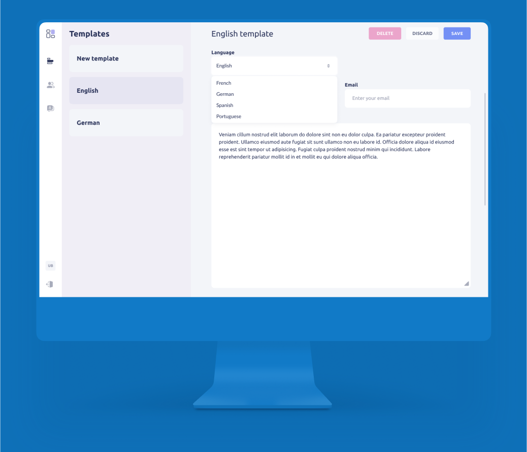 mailing platform dashboard