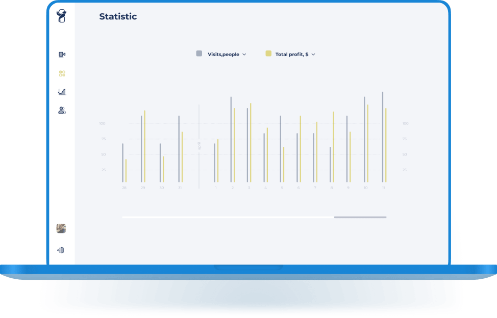employee tracker slider statistic