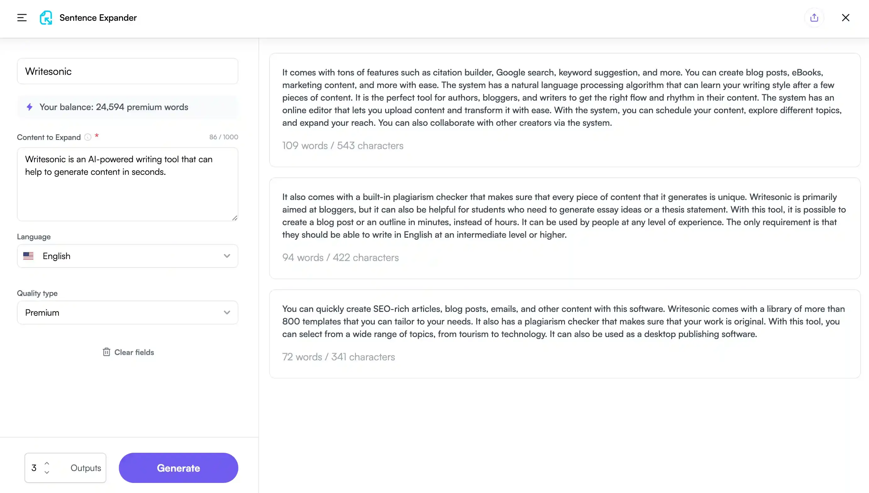 Text Expander, Sentence Expander Expand Sentences For Free