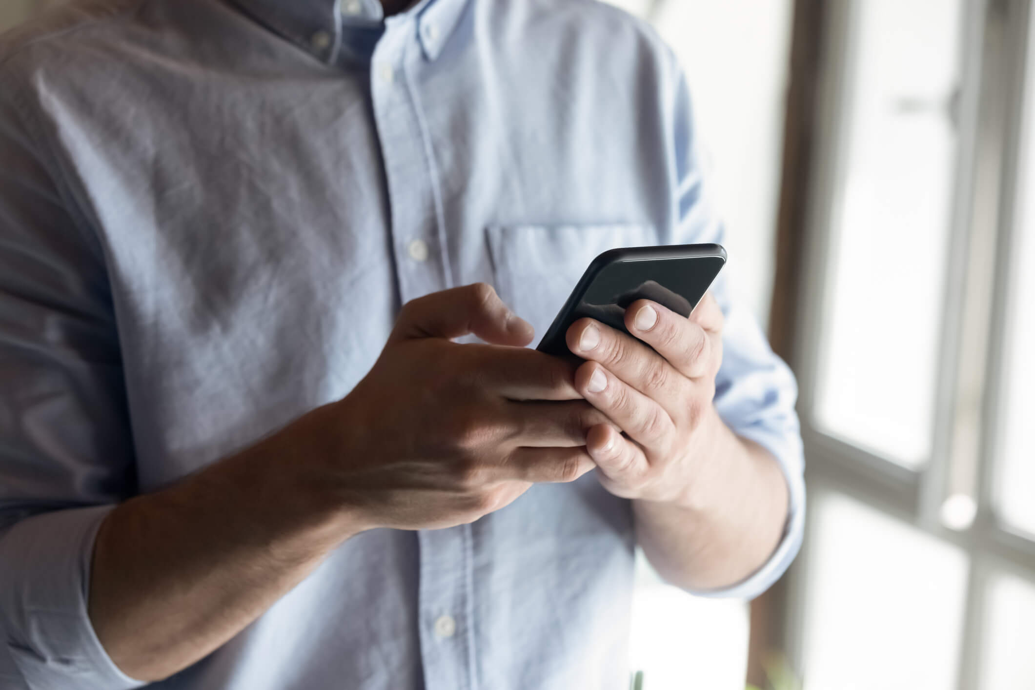 Person using smartphone