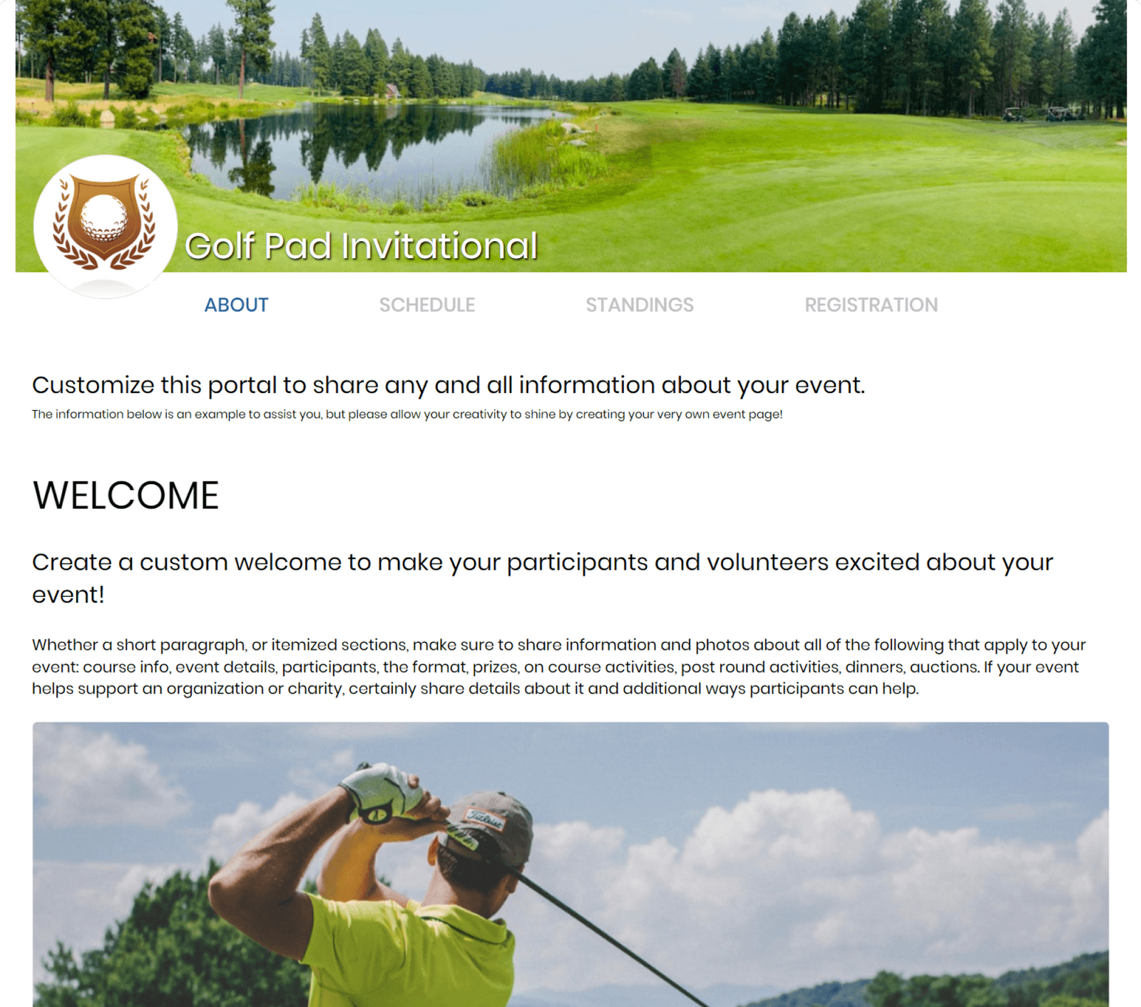 Golf Pad Events