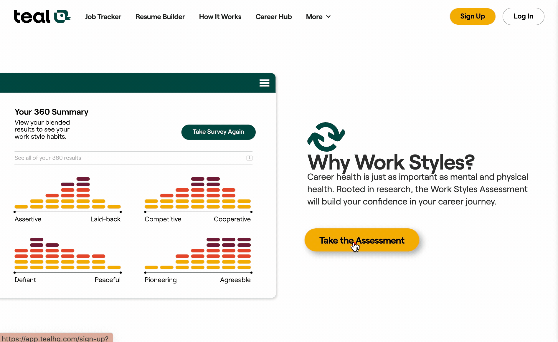 Unlock your tailored career insights with Teal’s Work Style Quiz, a free career personality assessment.